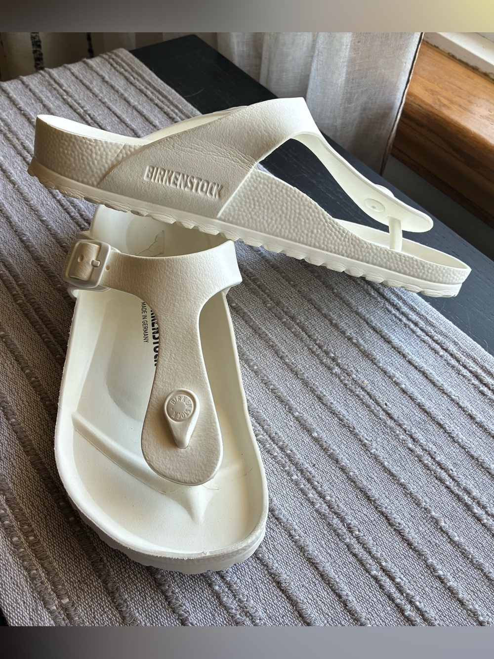 Birkenstock Gizeh EVA Thong Sandal in Off-White